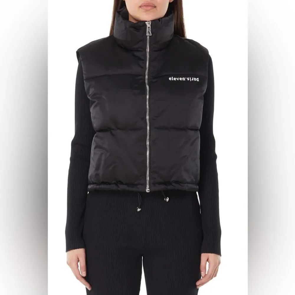 NWT Eleven Paris Water Resistant Crop Puffer Vest